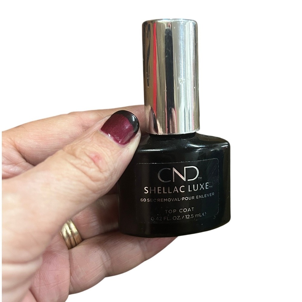 CND Shellac Luxe Gel Top Coat 12.5mL Clear‎ High Gloss Shine Salon Manicure